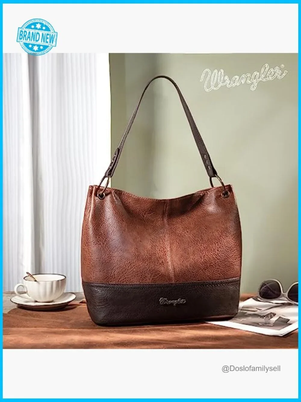 Vegan Leather Hobo Bag Top Handle Shoulder Purse Handbag Two Tone Vintage